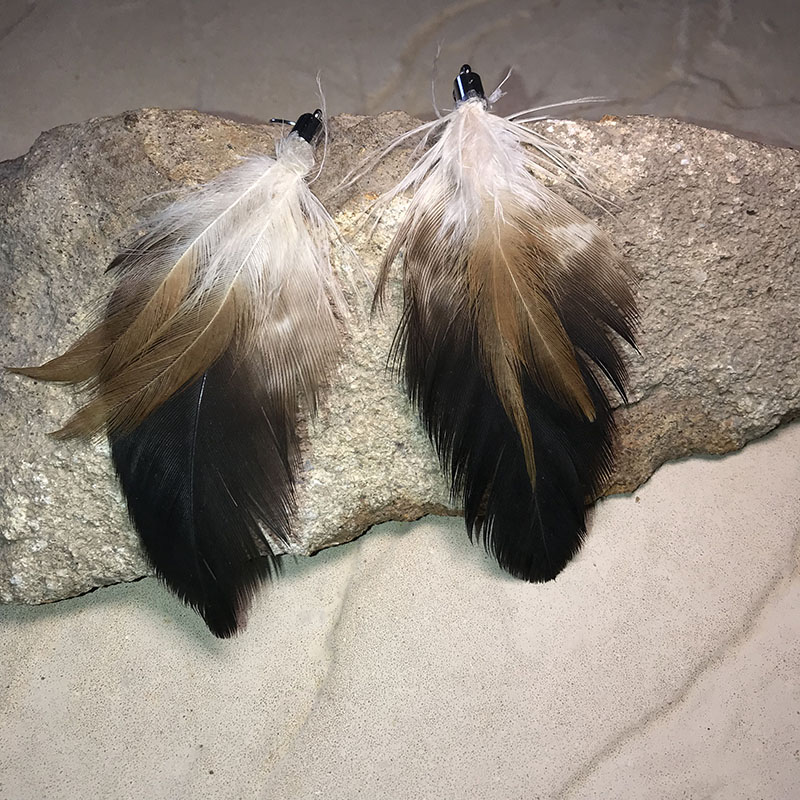 (image for) LOT 2 Wedged Tailed Eagle Feather Earrings