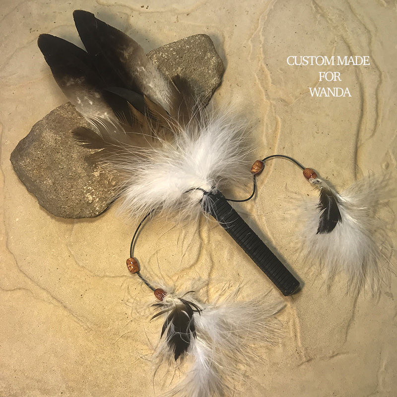 (image for) Wedged Tailed Eagle Feather Mini Smudge Fan - Click Image to Close