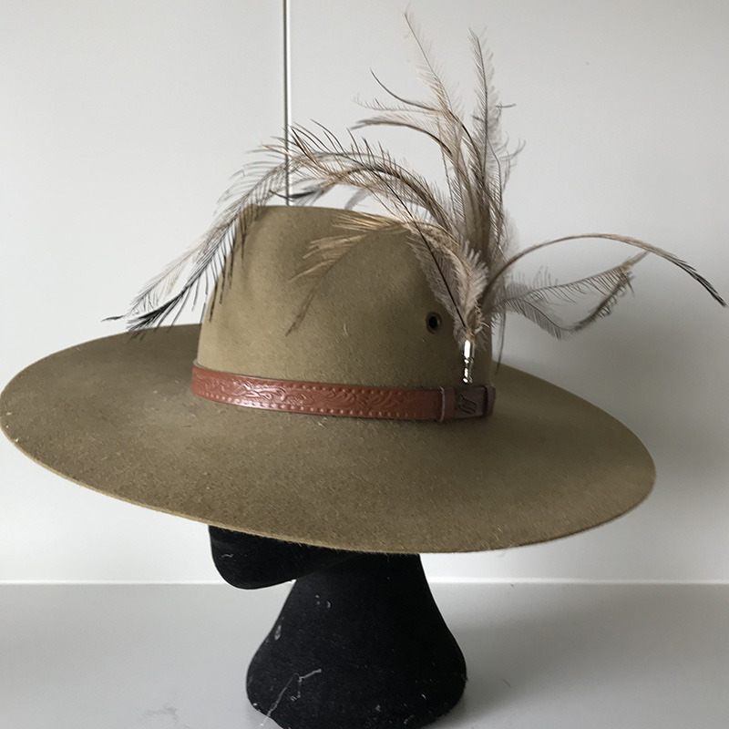 (image for) Anzac Kangaroo (Emu) Feather Hat Pin or Brooch