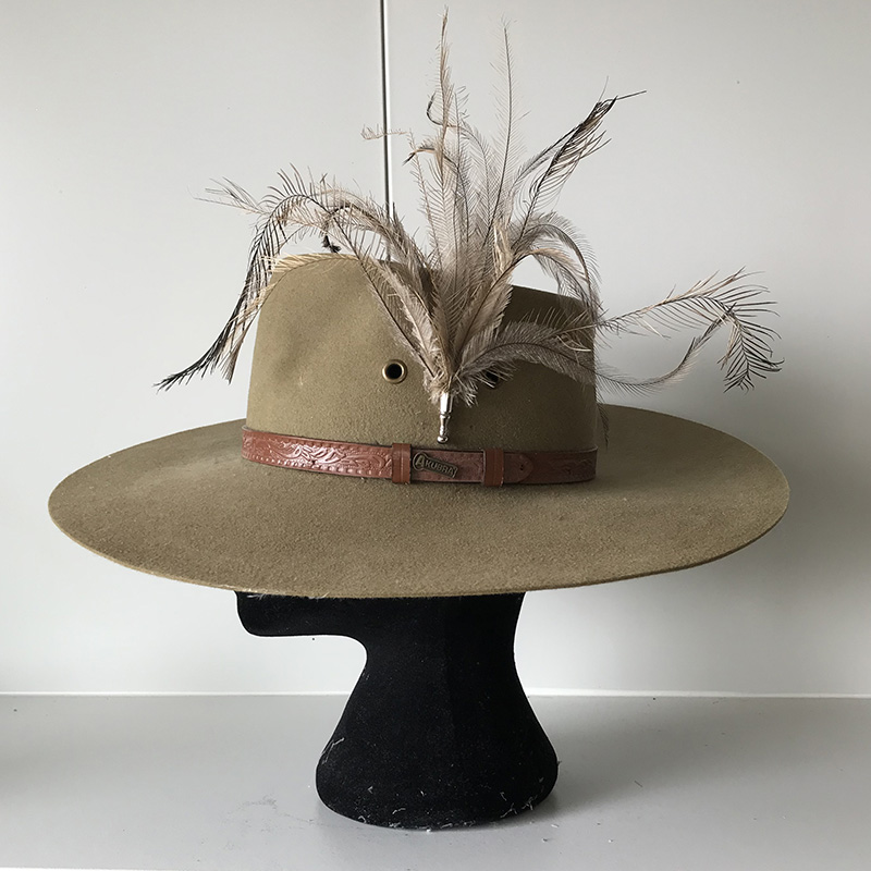 (image for) Anzac Kangaroo (Emu) Feather Hat Pin or Brooch - Click Image to Close