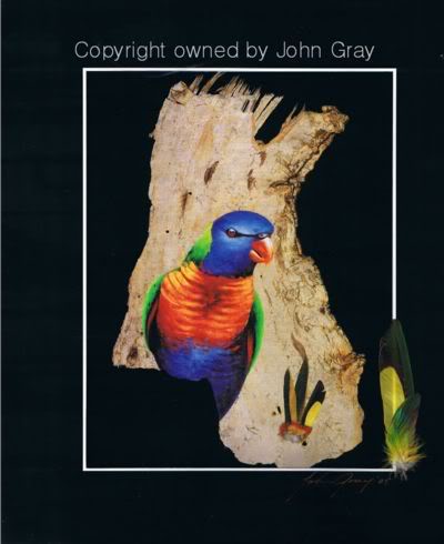(image for) Rainbow Lorikeet Print,Feather & Signed - Click Image to Close